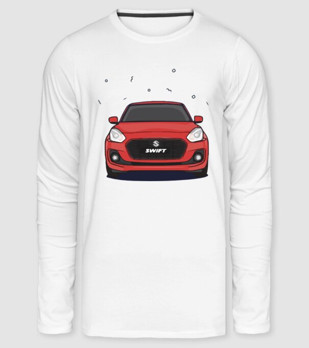 Suzuki Swift minta fehér pólón