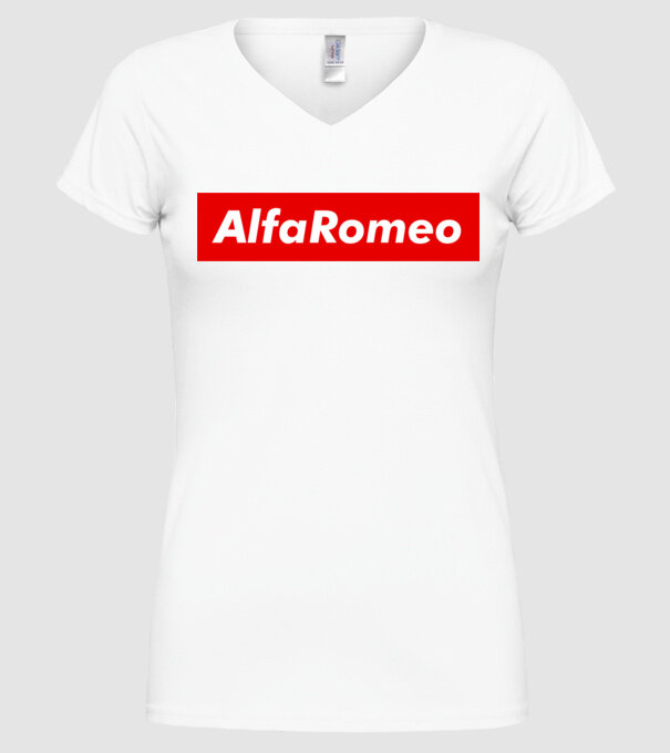 Alfa Romeo like supreme minta fehér pólón