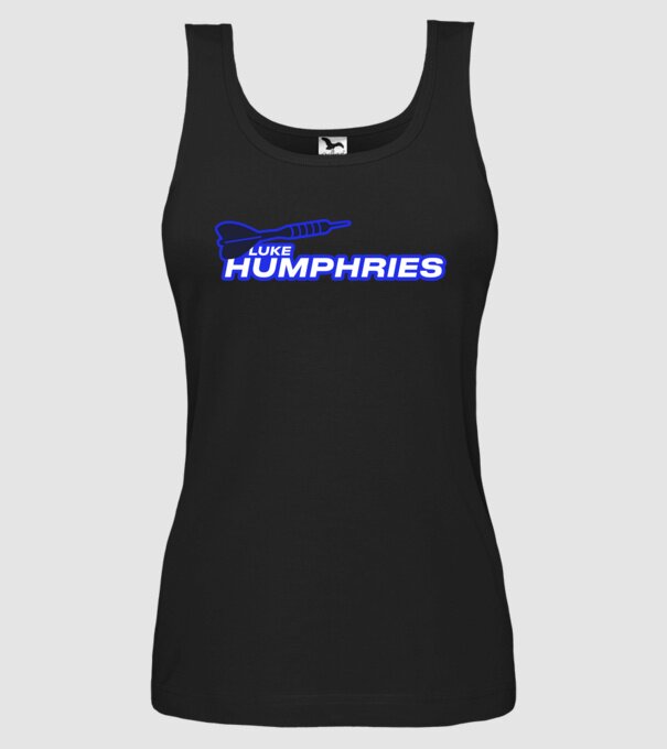 Luke Humphries - profi darts játékos minta fekete pólón
