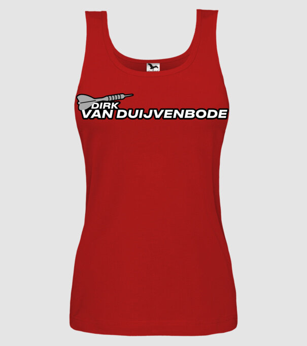 Dirk van Duijvenbode - profi darts játékos minta piros pólón