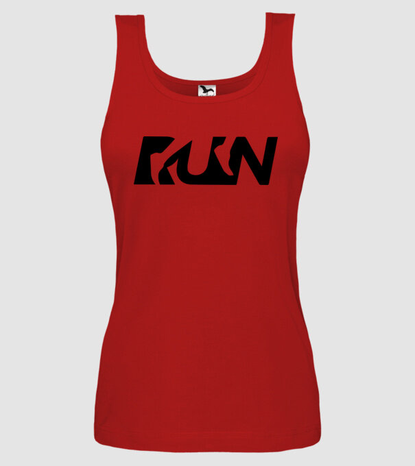 run - futás minta piros pólón