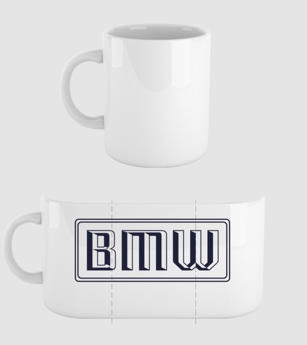 BMW retro logo minta fehér pólón