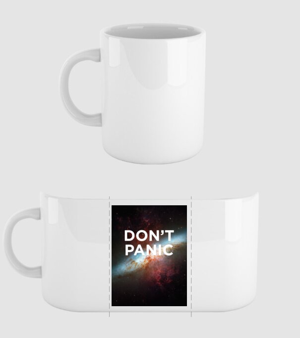 DON'T PANIC - The Hitchhikers Guide to the Galaxy minta fehér pólón