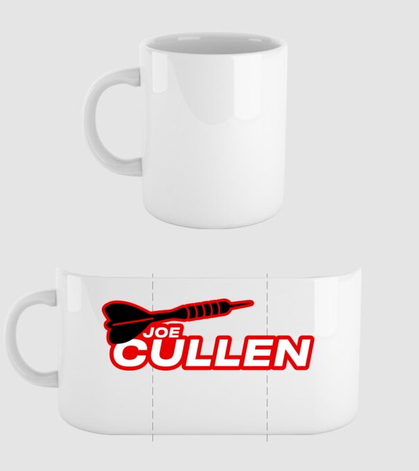 Joe Cullen - profi darts játékos minta fehér pólón