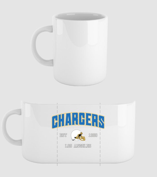 Los Angeles Chargers - retro logo minta fehér pólón