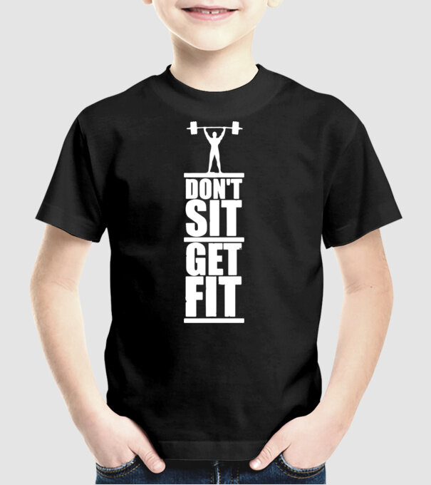 GYM minta fekete pólón