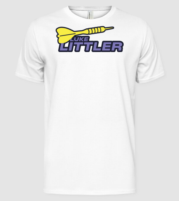 Luke Littler - profi darts játékos minta fehér pólón