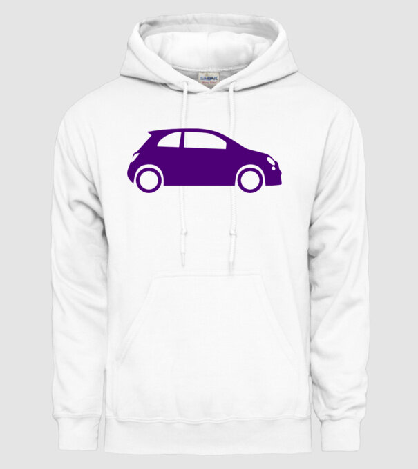 Fiat 500 minta fehér pólón