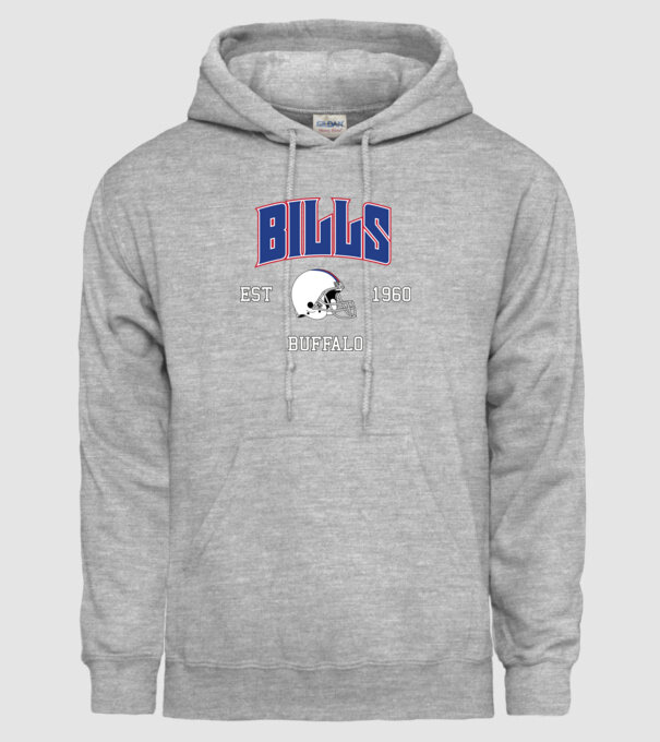 Buffalo Bills - retro logo minta szürke pólón