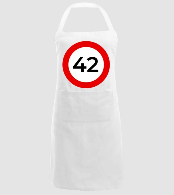 42 - korhatár - szülinap minta fehér pólón