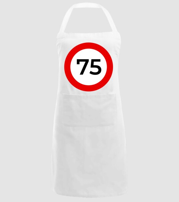 75 - korhatár - szülinap minta fehér pólón
