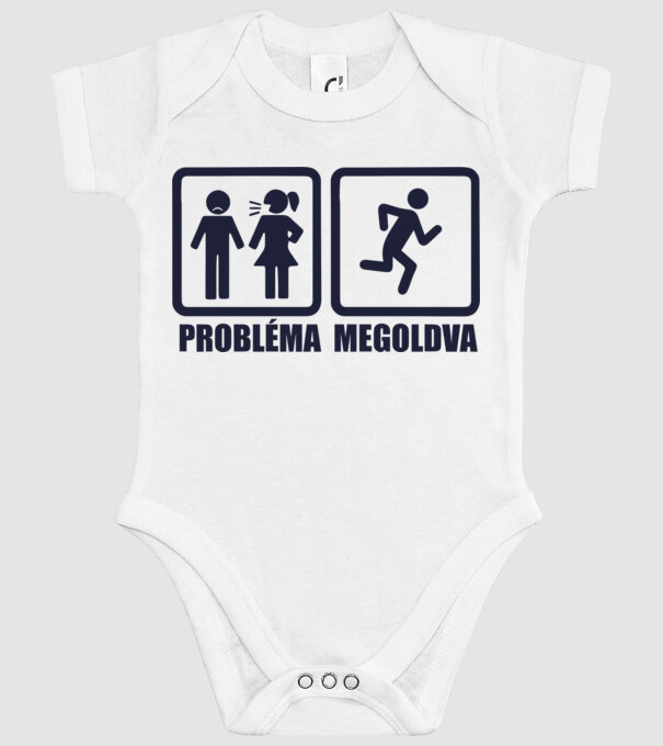 PROBLÉMA MEGOLDVA minta fehér pólón