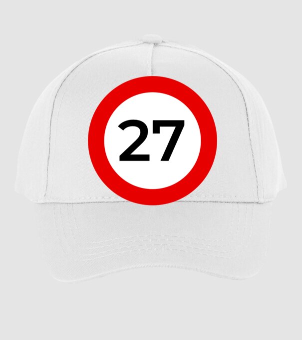 27 - korhatár - szülinap minta fehér pólón