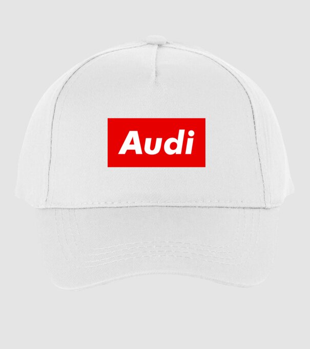 AUDI like supreme minta fehér pólón