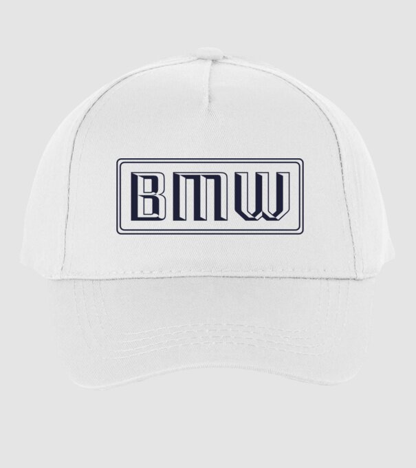 BMW retro logo minta fehér pólón