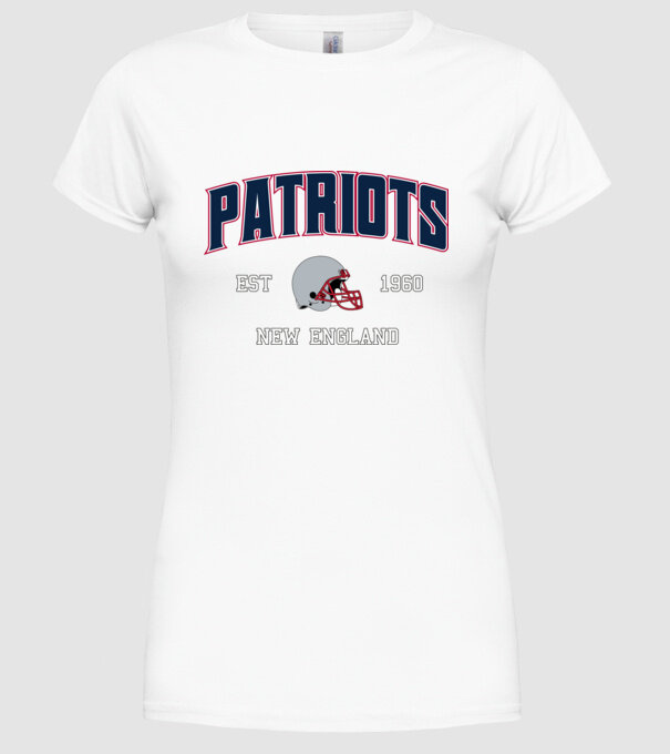 New England Patriots - retro logo minta fehér pólón