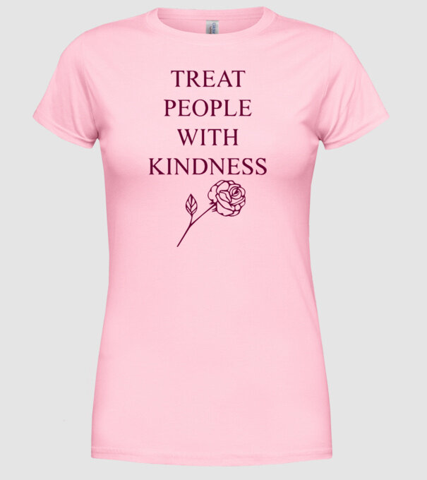 Harry Styles - Treat People With Kindness minta világos rózsaszín pólón