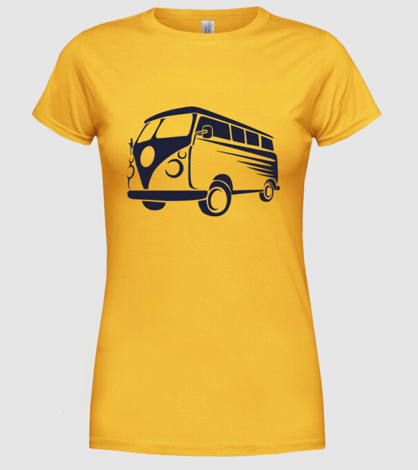 VW Bus minta sárga pólón