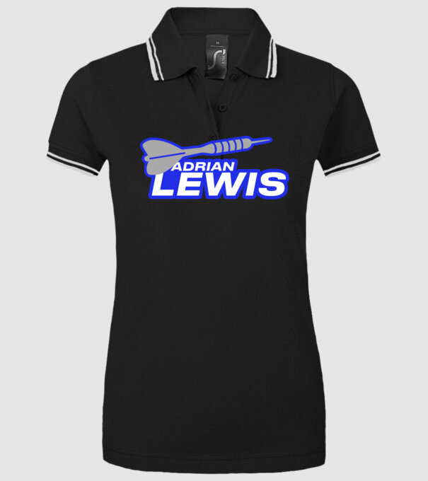 Adrian Lewis - profi darts játékos minta fekete pólón