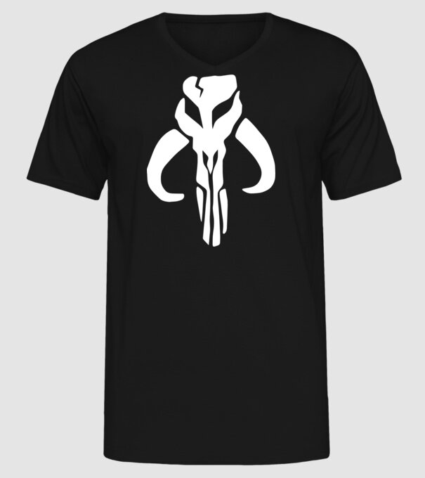 mandalorian szimbólum minta fekete pólón