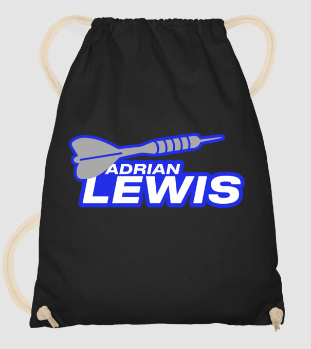 Adrian Lewis - profi darts játékos minta fekete pólón