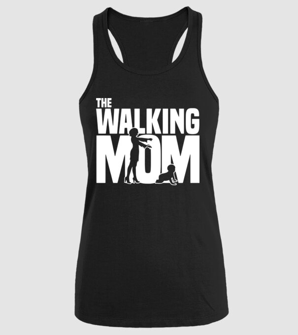 The Walking Mom minta fekete pólón