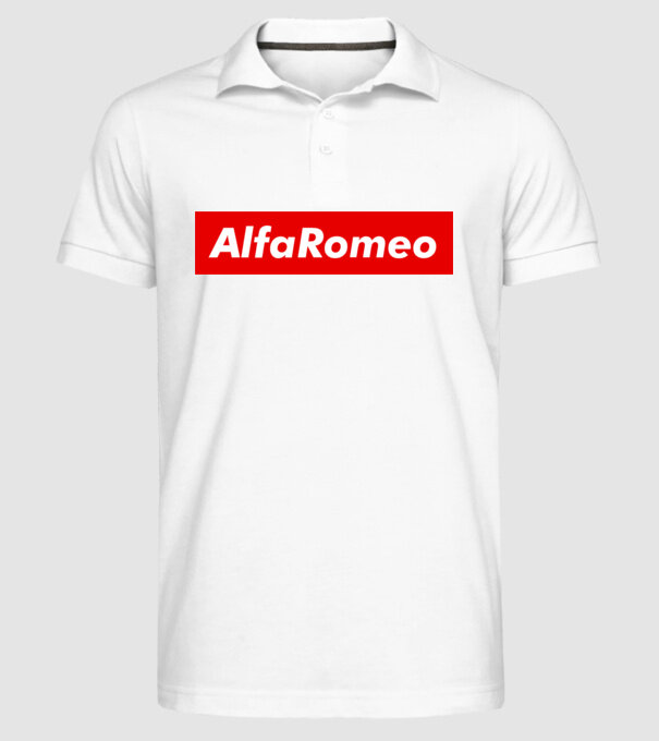 Alfa Romeo like supreme minta fehér pólón