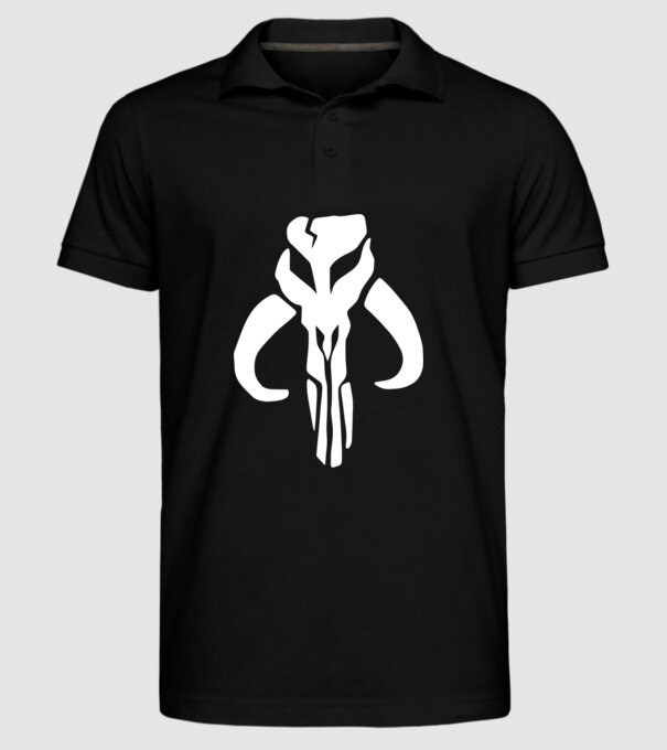 mandalorian szimbólum minta fekete pólón