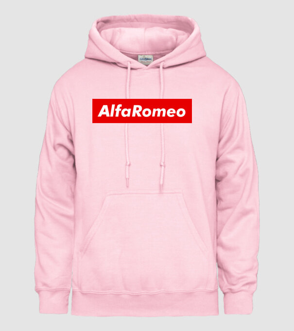 Alfa Romeo like supreme minta világos rózsaszín pólón