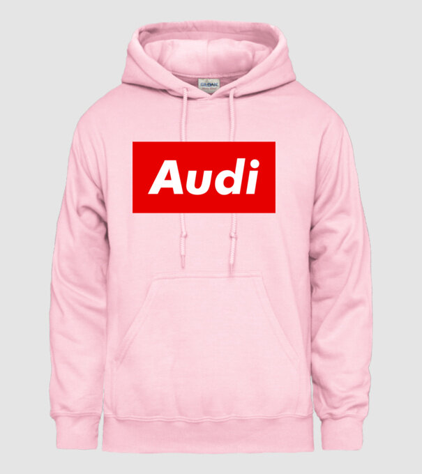 AUDI like supreme minta világos rózsaszín pólón