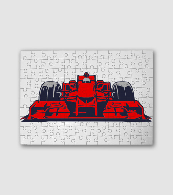 f1 car front minta fehér pólón