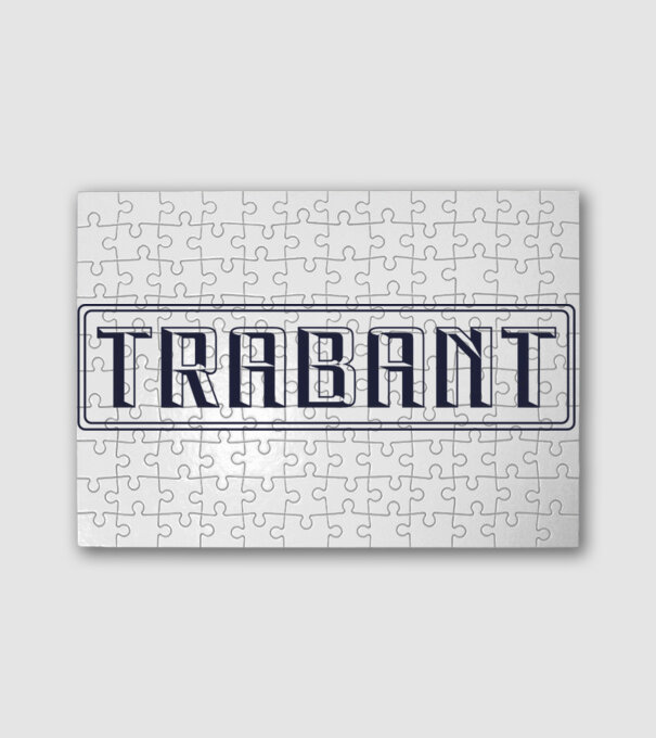Trabant retro logo minta fehér pólón