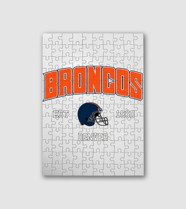 Denver Broncos - retro logo minta fehér pólón