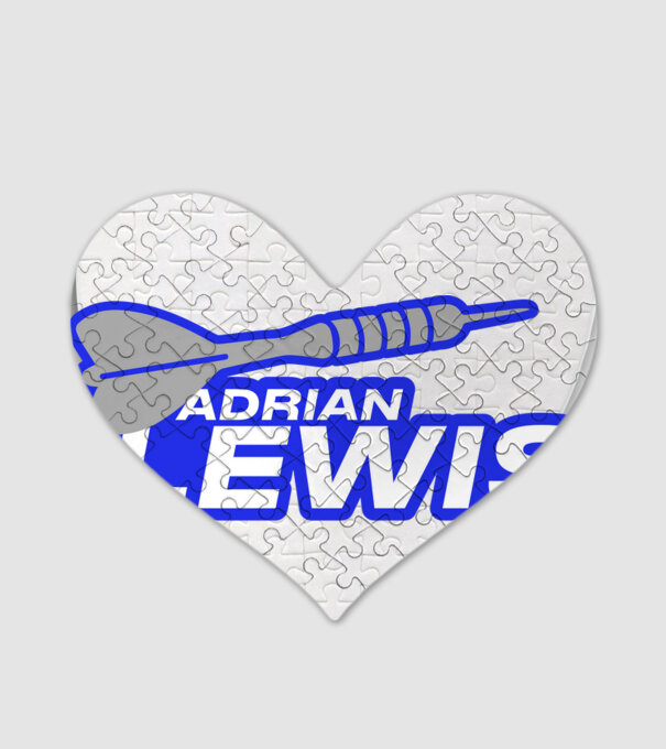 Adrian Lewis - profi darts játékos minta fehér pólón