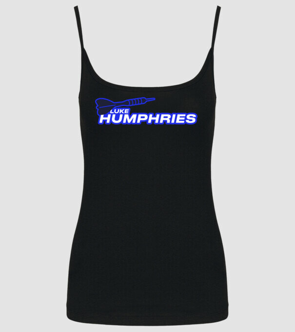 Luke Humphries - profi darts játékos minta fekete pólón