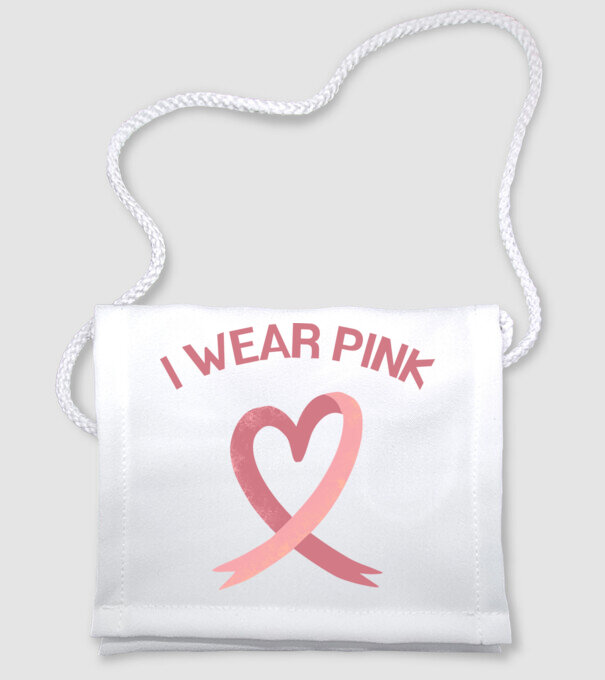 I Wear Pink minta fehér pólón