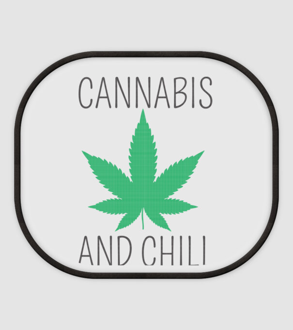 Cannabis and chill minta fehér pólón
