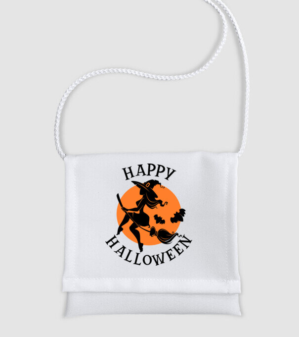 HAPPY HALLOWEEN WITCH minta fehér pólón