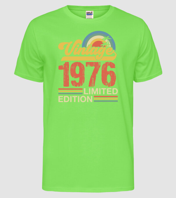 Vintage Years Limited Edition 1976 minta neonzöld pólón