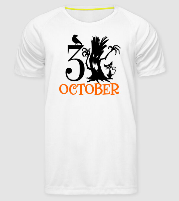 31ST OCTOBER CROW minta fehér pólón