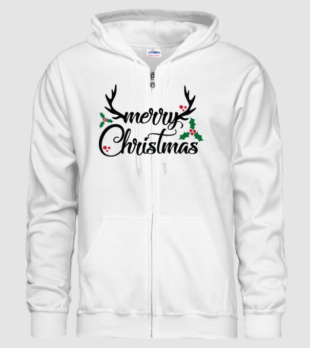 Merry deermas minta fehér pólón
