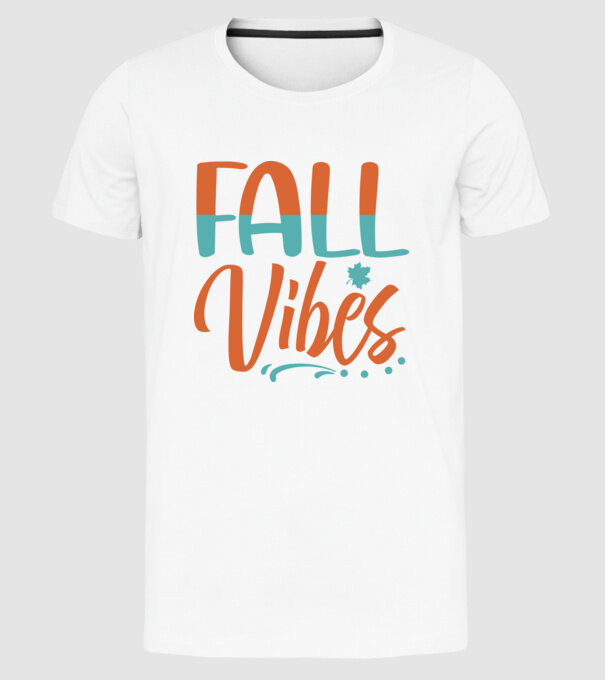 Fall vibes minta fehér pólón