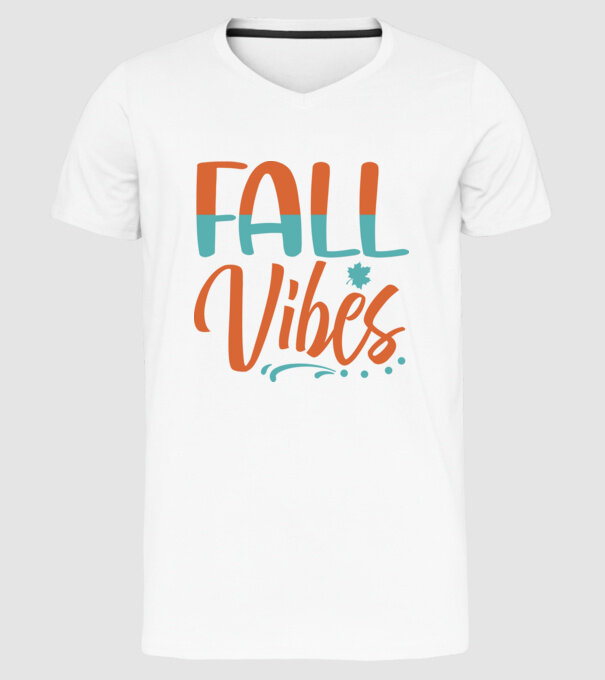 Fall vibes minta fehér pólón