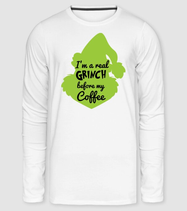 I'm a real grinch minta fehér pólón