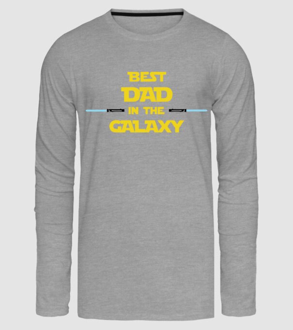 Best Dad in the galaxy minta szürke pólón
