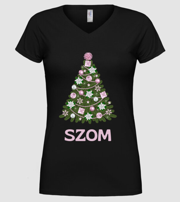 Fszom csajos minta fekete pólón