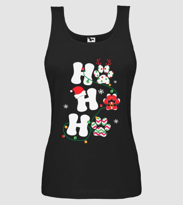 Ho Ho Ho Dog minta fekete pólón