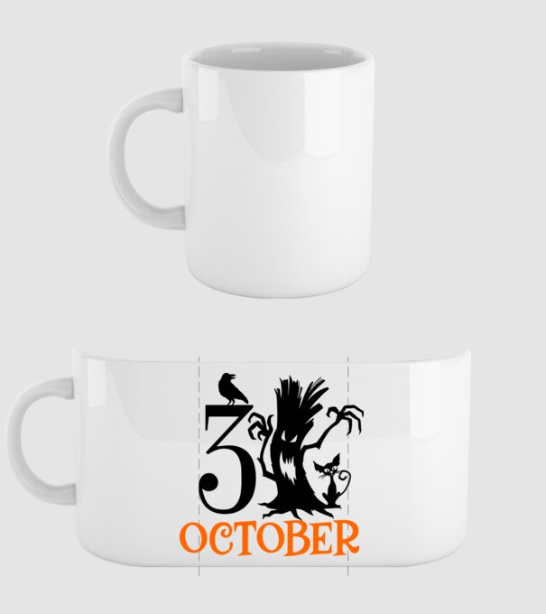 31ST OCTOBER CROW minta fehér pólón