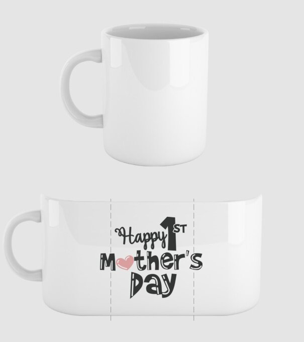 First My Mother day  minta fehér pólón
