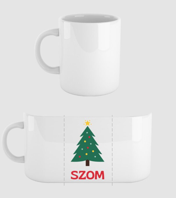 Fszom minta fehér pólón